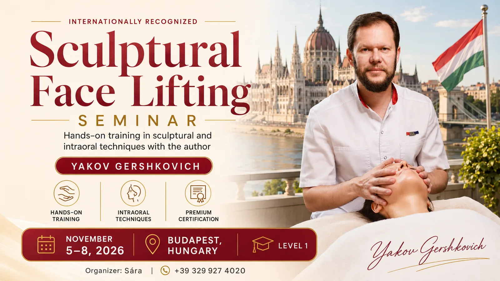 Sculptural Face Lifting Seminar with Yakov Gershkovich — Budapest, 5–8 November 2026